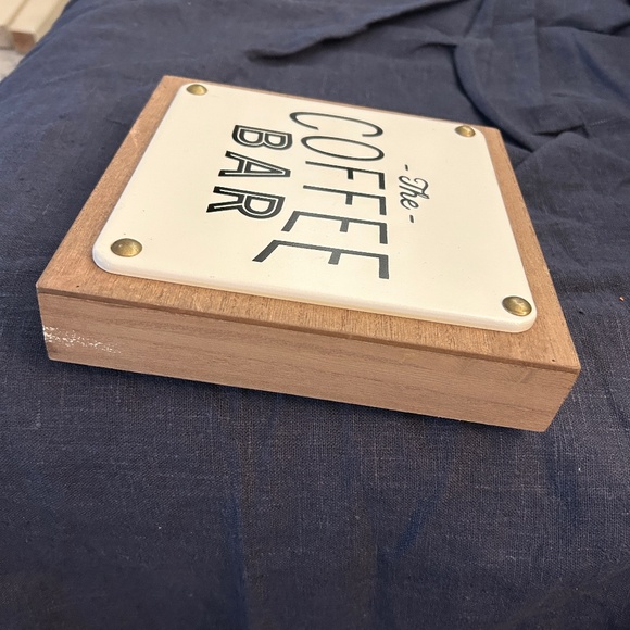 The Coffee Bar sign wooden square decor wall art - Picture 4 of 10